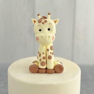 Adorno de jirafa para tarta con temática de jungla o safari