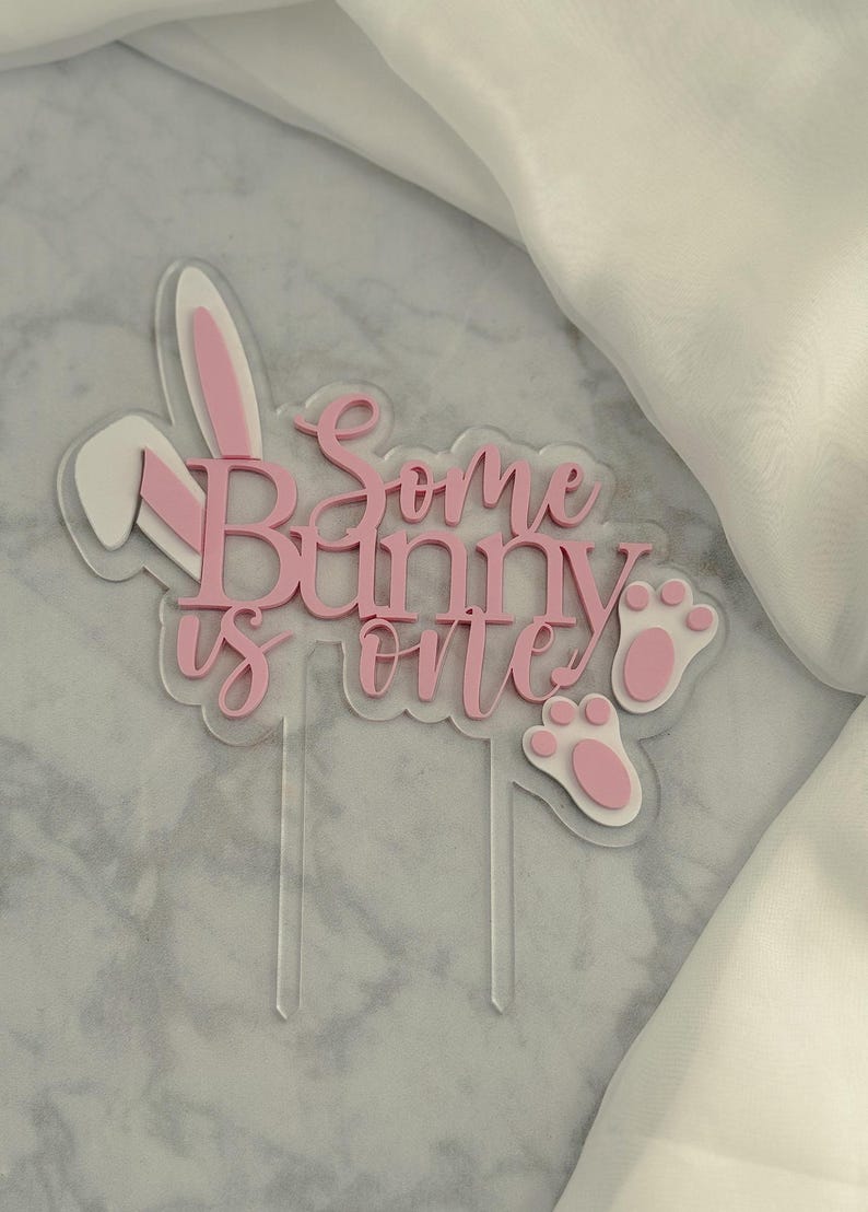Jellycat Inspired Rabbit Edible Fondant Cake Topper Bunny Cake ...