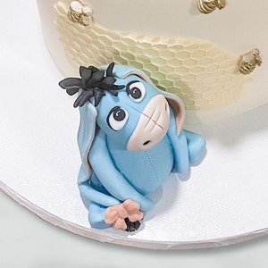 Eeyore Inspired custom donkey inspired by Winnie the Pooh happy birthday cake or baby shower cake topper