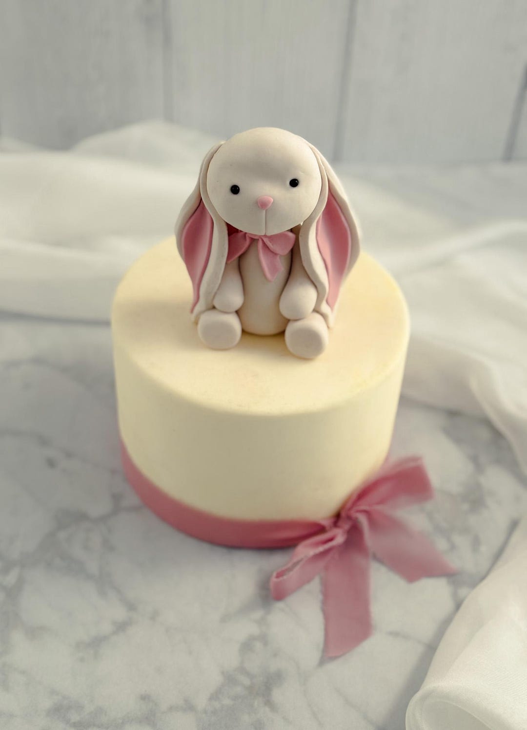 Jellycat Inspired Rabbit Edible Fondant Cake Topper Bunny Cake ...