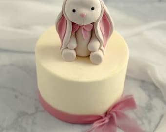 Jellycat inspiriert Kaninchen essbare Fondant Kuchen Topper Häschen-Kuchendekorationen Fondant Häschen-Baby-Dusche-Kuchen Topper Häschen Geburtstag Kuchen Dekor