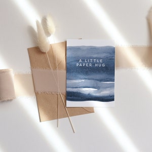 Carte de câlin en papier, carte Tu me manques, carte d'amitié, carte d'envoi d'amour, carte pensée à vous image 3