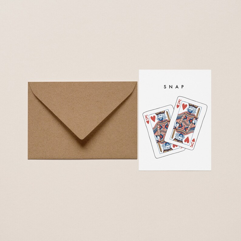 Quirky Valentines Day LGBTQ+ Valentines Day card Playing cards Gay valentines day card Cards for him Snap card Love card
