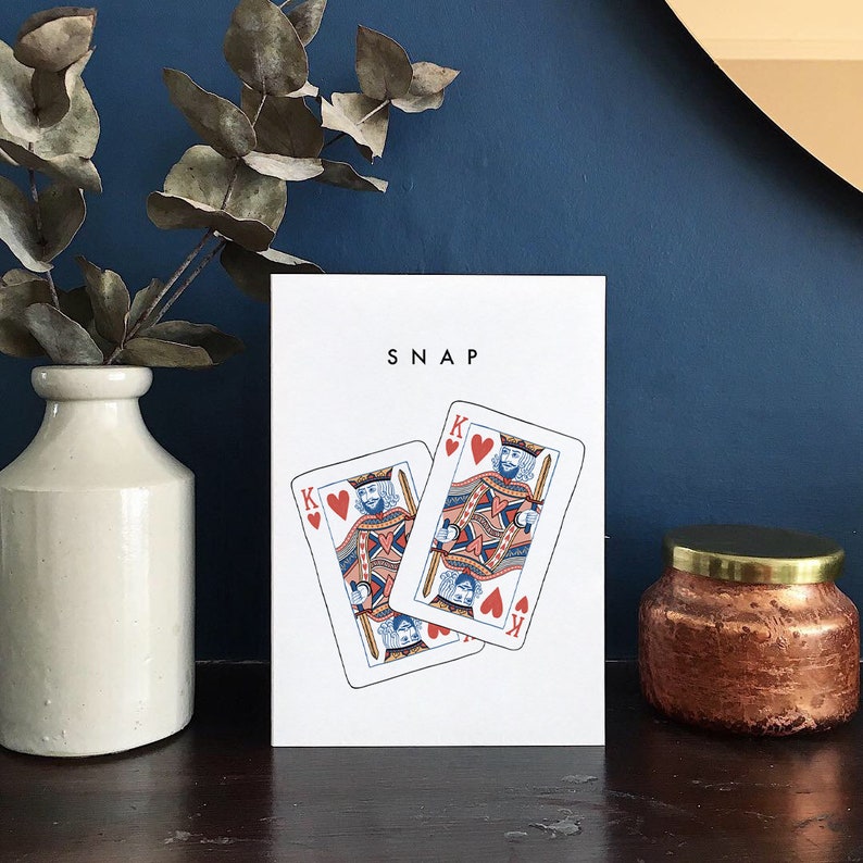 Quirky Valentines Day LGBTQ+ Valentines Day card Playing cards Gay valentines day card Cards for him Snap card Love card