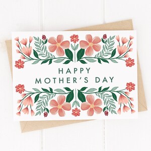 Floral Mother's Day card, Happy Mother's Day Card, Floral Card, Love you Mum card image 7