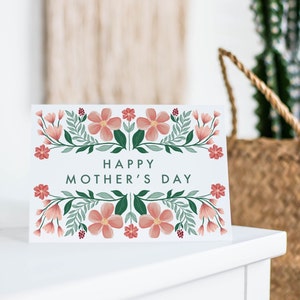 Floral Mother's Day card, Happy Mother's Day Card, Floral Card, Love you Mum card image 6