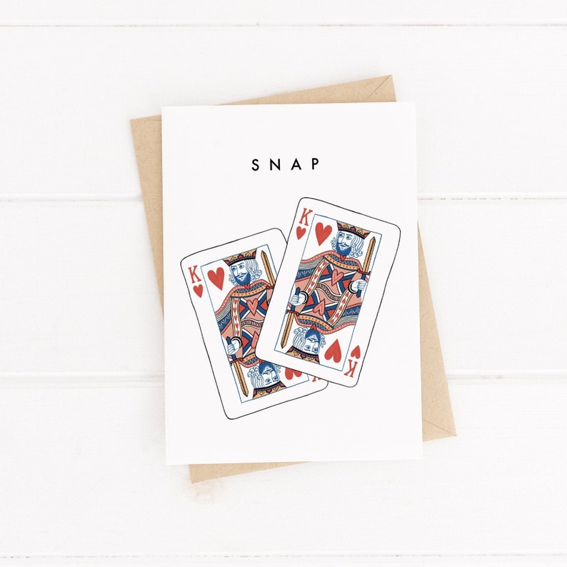 Quirky Valentines Day LGBTQ+ Valentines Day card Playing cards Gay valentines day card Cards for him Snap card Love card