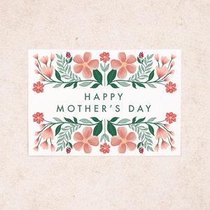 Floral Mother's Day card, Happy Mother's Day Card, Floral Card, Love you Mum card image 3