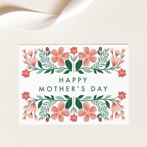 Floral Mother's Day card, Happy Mother's Day Card, Floral Card, Love you Mum card image 9