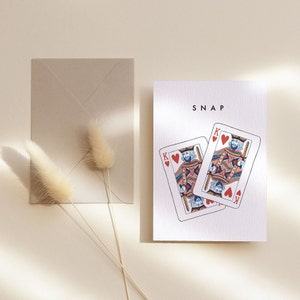 LGBTQ+ Valentines Day card, Snap card, Love card, Quirky Valentines Day, Cards for him, Gay valentines day card, Playing cards