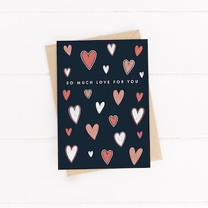 Zoveel liefde voor je kaart, hartkaart, hou van je kaart, liefdeshartkaart, Valentijnsdagkaart, Galentines Day, Vriendschapskaart