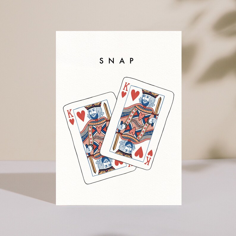 Quirky Valentines Day LGBTQ+ Valentines Day card Playing cards Gay valentines day card Cards for him Snap card Love card