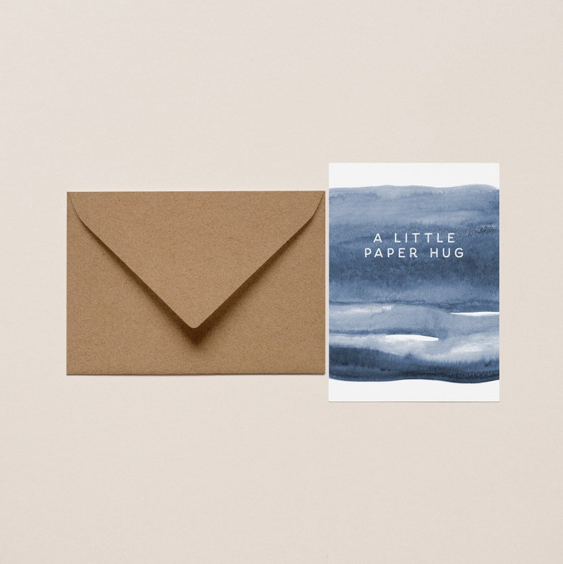 Carte de câlin en papier, carte Tu me manques, carte d'amitié, carte d'envoi d'amour, carte pensée à vous image 4