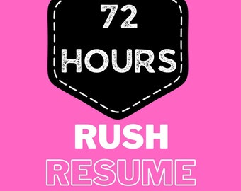 72 HOURS RUSH ORDER | Professional Resume Writing | Modern Resume Design | Creative Resume