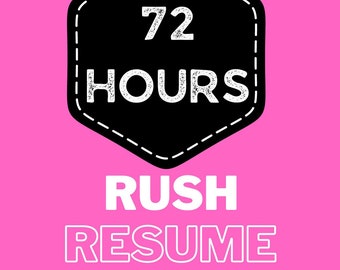 72-Hour Rush Resume Writing: Modern Resume Design