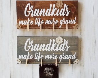 Grandkids Sign, Grandchildren Sign, Grandkids Make Life Grand sign, Grandparents sign, Grandparents picture frame,