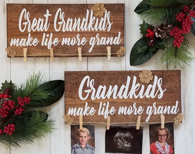 Grandkids Make Life Grand grandparent Gift for Christmas Grandparents ...