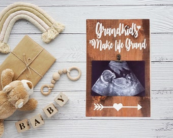 Baby Announcement Grandparent, Photo Frame, Baby Ultrasound, New Grandparents