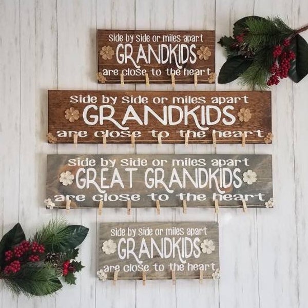 Grandkids sign-Grandchildren Sign-farm house grandkids sign -grandpa  sign -great grandma gift-Grandparents gift -mom-pregnancy announcement