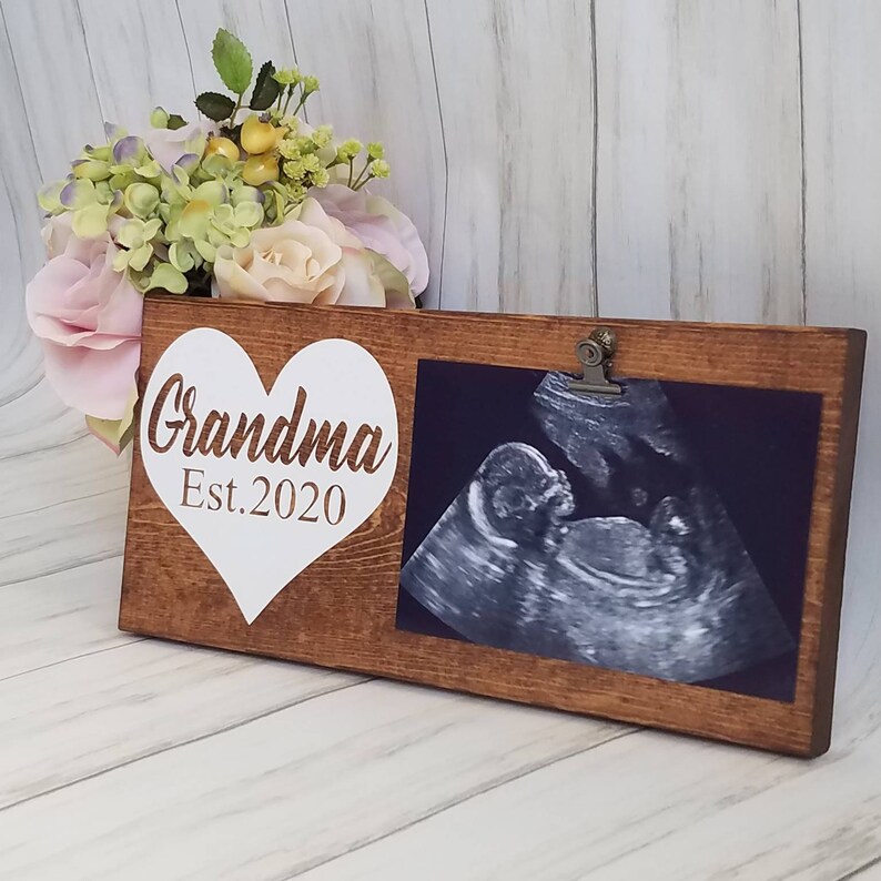 Ultrasound Frame Baby Announcement Grandparent Grandparent Etsy