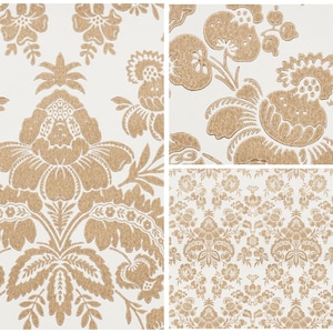 Schumacher Floral Damask Wallpaper - Etsy
