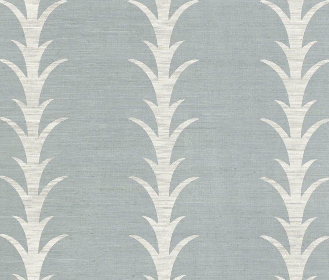 Schumacher Sisal Acanthus Stripe Wallpaper - Etsy
