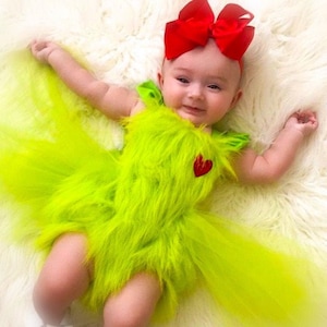 Christmas outfit baby girl/ 1st Birthday outfit/ Baby first Christmas/ Baby girl romper/ Green Christmas dress/Cake smash outfit / Christmas
