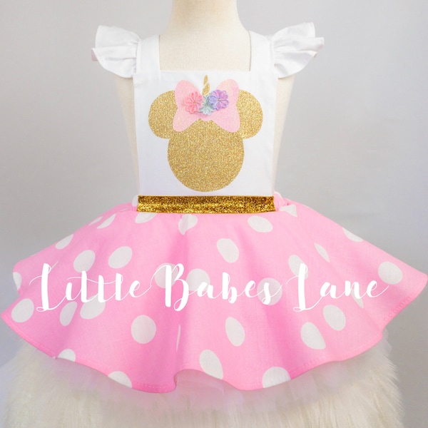 Minnie Mouse Inspired / Princess Romper / First Birthday outfit girl / First Birthday / Romper / Girls Dresses / Minnie Mouse Birthday