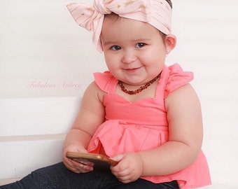 Coral Top / Halter Top / Baby / Girl / First Birthday