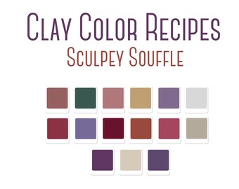 Polymer Clay Color Recipe Ebook - Fall Feels 2020 Polymer Clay Color Recipes, polymer clay color mixing tutorial, sculpey souffle