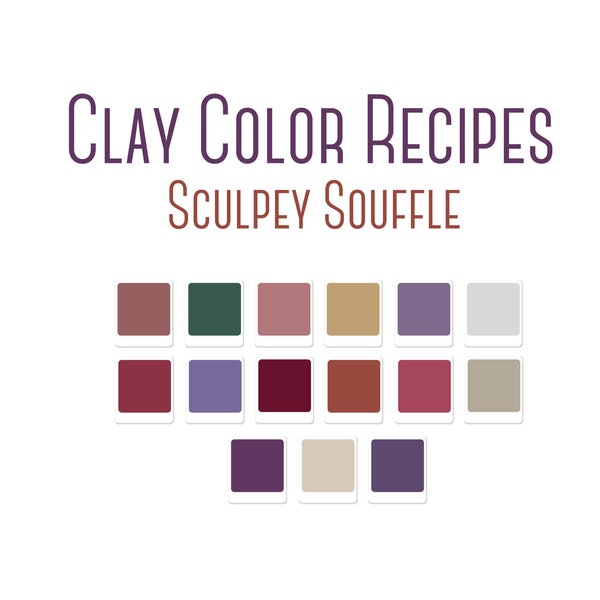 Polymer Clay Color Recipe Ebook - Fall Feels 2020 Polymer Clay Color Recipes, polymer clay color mixing tutorial, sculpey souffle