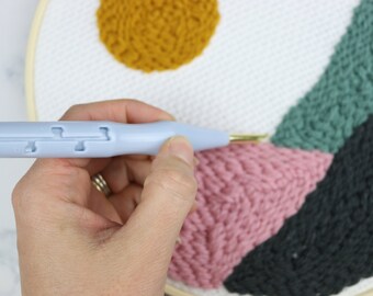 Punch Needle Embroidery Kits,Adjustable Rug Yarn Punch Needle,Large Embroidery Pen with Punch Needle Cloth/&Tools Dinosaur