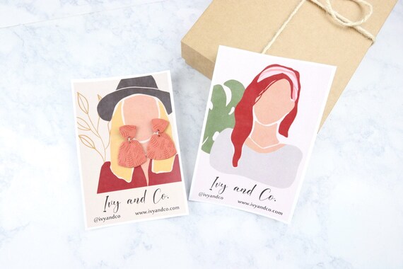 Custom Earring Cards Vistaprint 2024 favors