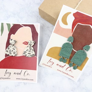 Earring Display Cards | Custom Earring Cards | Clay Earring Display Cards | Necklace Cards | Necklace Display Cards | Earring Card Holder