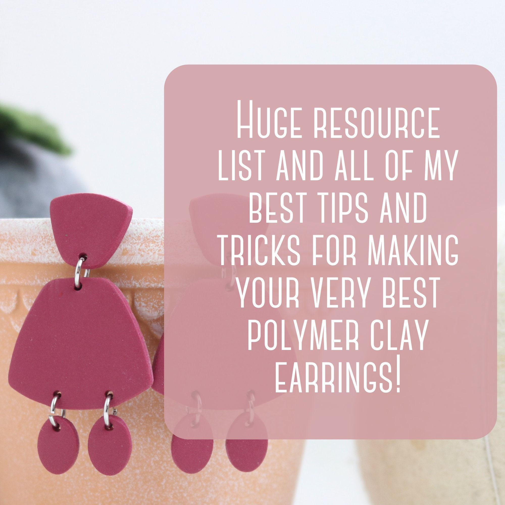 DIY Polymer Clay Earring Kit, Add On Pro Pack Earring Making Kit, Can be  combined to upgrade DIY Clay Kit