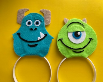 Mike And Sully Costume, Mike W Headband, Sully Headband, Sully Costume, Mike W Costume, Halloween Headband,