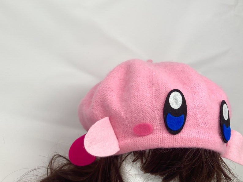 Kirby Pink Beret Beanie Option Cute Hat Kirby Accessory - Etsy