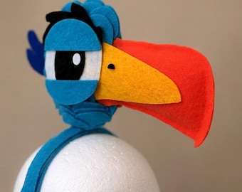 Diadema de Zazu, disfraz de Zazu, sombrero de Zazu, Halloween de Zazu, disfraz del Rey León, diadema del Rey León, Halloween del Rey León