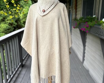 Vintage 60's Wool Poncho - Etsy