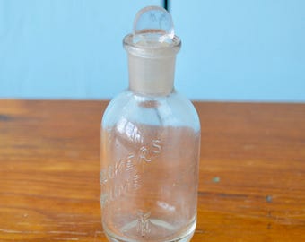Antique Clear Glass Perfume Bottle with Glass Stopper, Rick Seckers Perfume