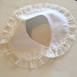 Vintage Cotton Pique White Collar with Lace