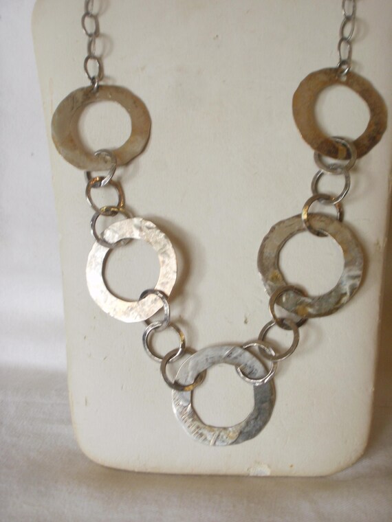Handmade Hammered Sterling Silver Necklace