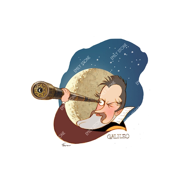 Galileo Galilei Art Print Digital Download 5 X 7