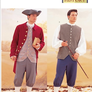 18th Century Making History Coat, Vest, Shirt, Pants and Hat - Butterick B3072