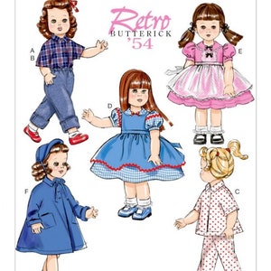 Retro Circa 1955 Outfits for 18&quot; Doll - Butterick B6150