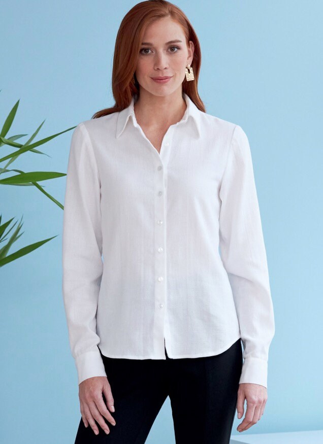 Butterick B6747 Misses' Button-down Collared Shirts | Etsy