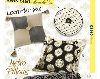 Kwik Sew K3910 Square, Round and Bolster Pillows