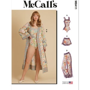Misses&#39; Bodysuit, Robe, Shorts and Pants - McCall&#39;s M8411