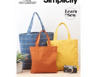 Tote Bags in Three Sizes Learn to Sew - Simplicity S9308