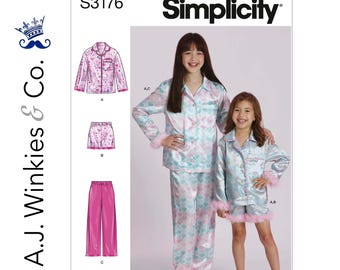 Children’s and Girls’ Lounge Shirt, Shorts and Trousers - Simplicity S3176
